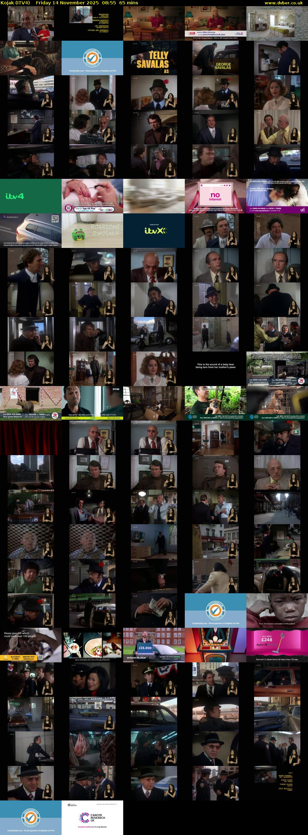 Kojak (ITV4) Friday 14 November 2025 08:55 - 10:00