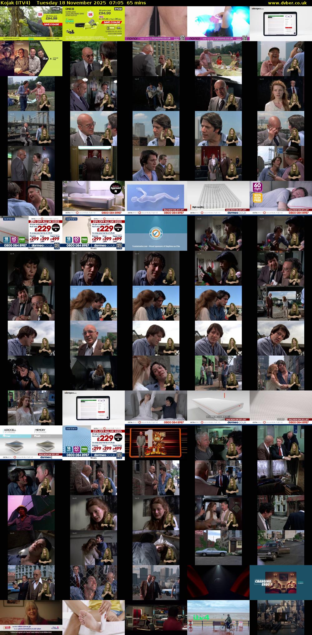 Kojak (ITV4) Tuesday 18 November 2025 07:05 - 08:10