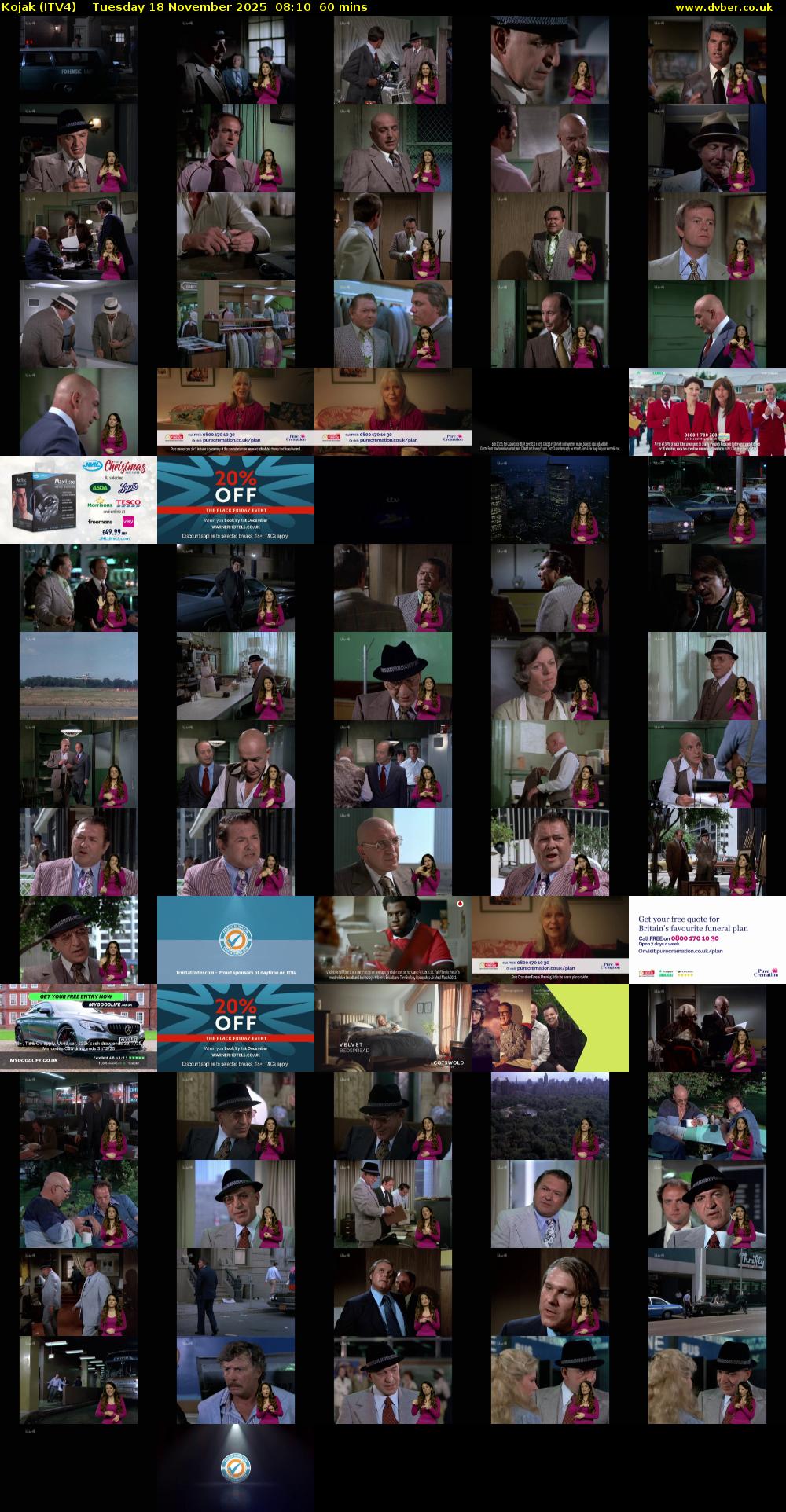 Kojak (ITV4) Tuesday 18 November 2025 08:10 - 09:10