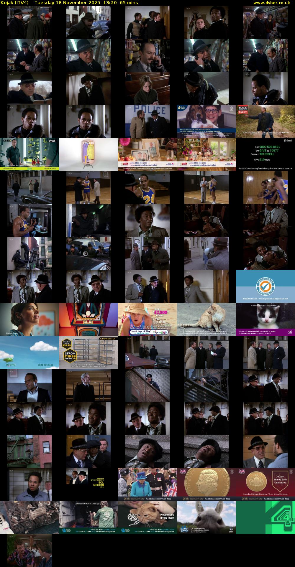 Kojak (ITV4) Tuesday 18 November 2025 13:20 - 14:25