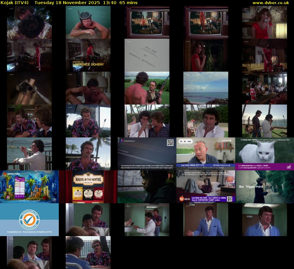 Kojak (ITV4) Tuesday 18 November 2025 13:40 - 14:45