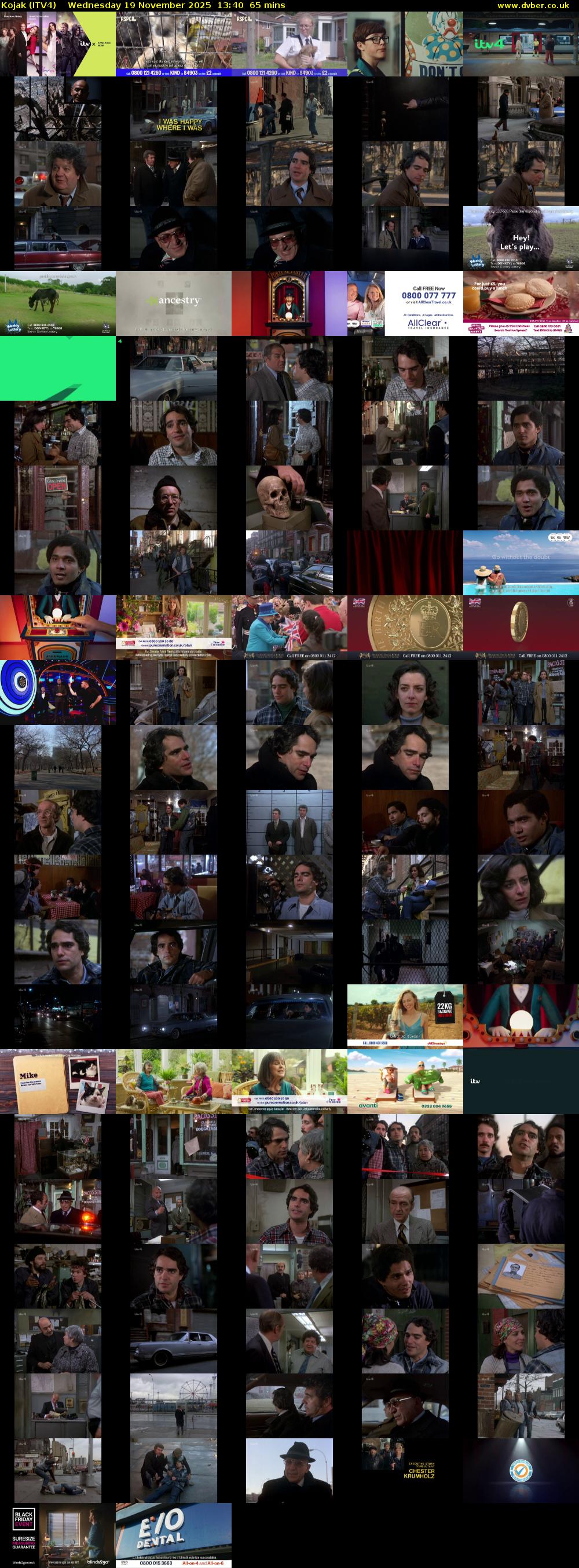 Kojak (ITV4) Wednesday 19 November 2025 13:40 - 14:45