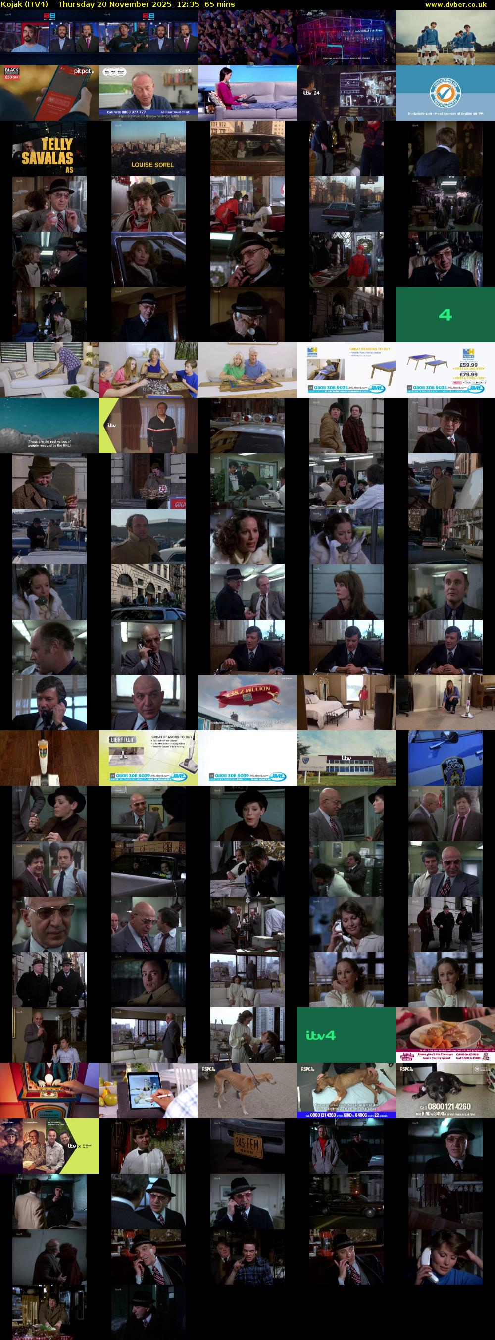 Kojak (ITV4) Thursday 20 November 2025 12:35 - 13:40