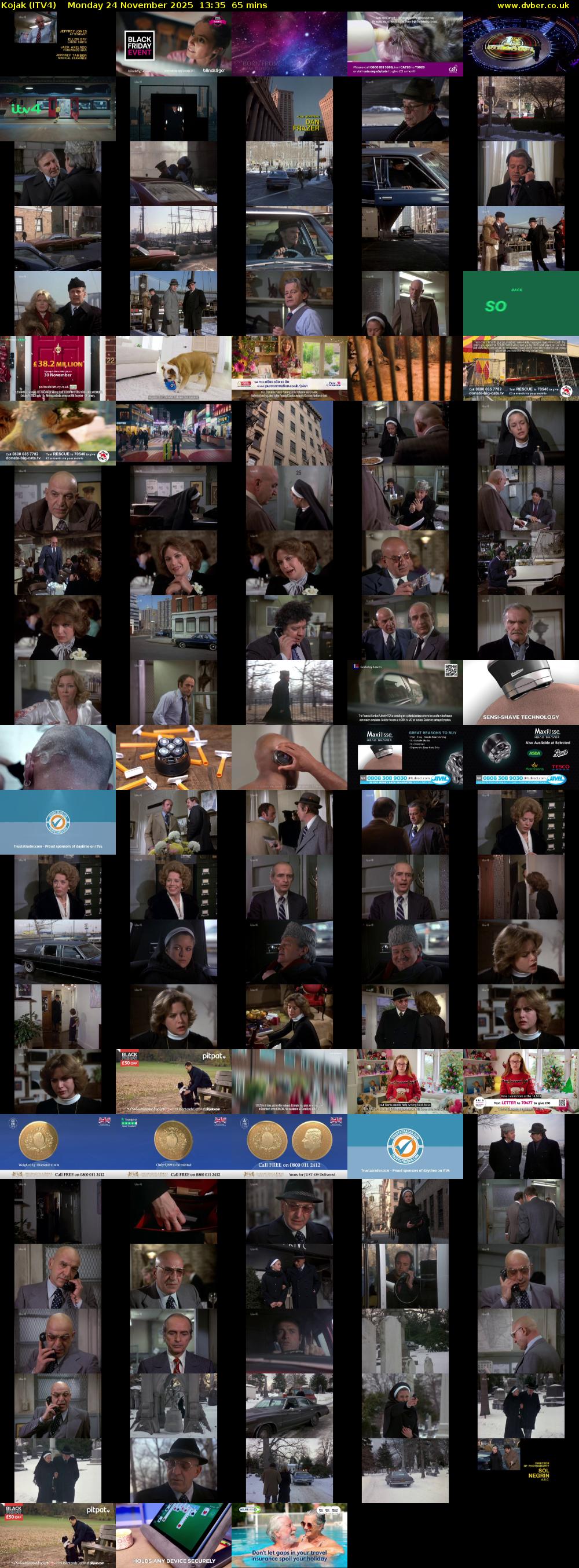 Kojak (ITV4) Monday 24 November 2025 13:35 - 14:40