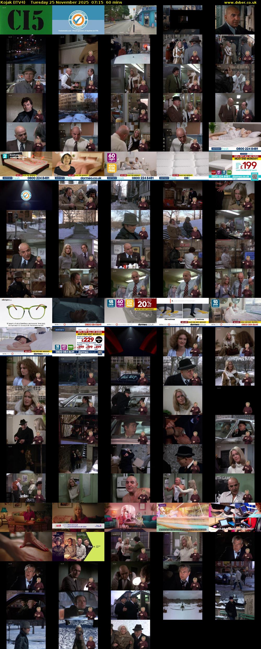 Kojak (ITV4) Tuesday 25 November 2025 07:15 - 08:15