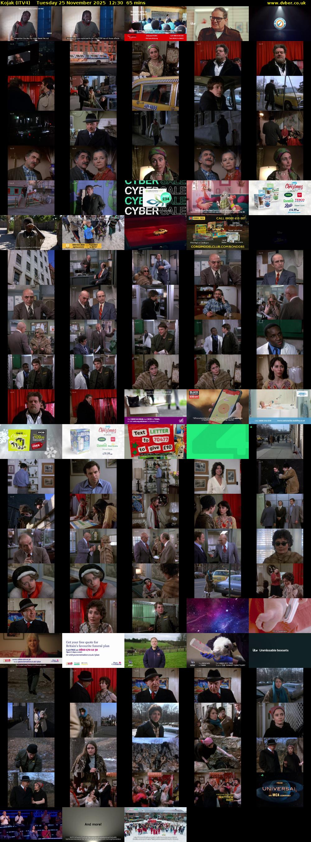 Kojak (ITV4) Tuesday 25 November 2025 12:30 - 13:35