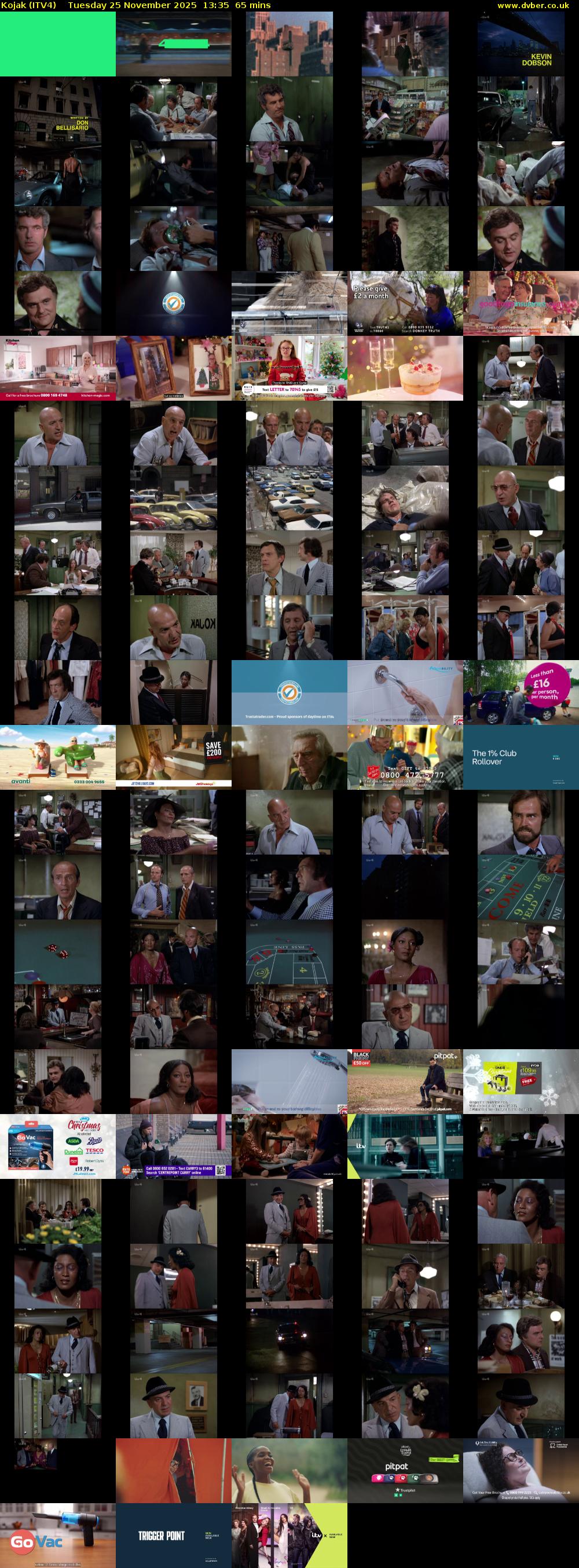 Kojak (ITV4) Tuesday 25 November 2025 13:35 - 14:40