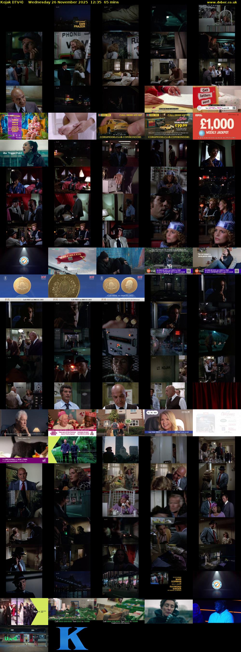 Kojak (ITV4) Wednesday 26 November 2025 12:35 - 13:40