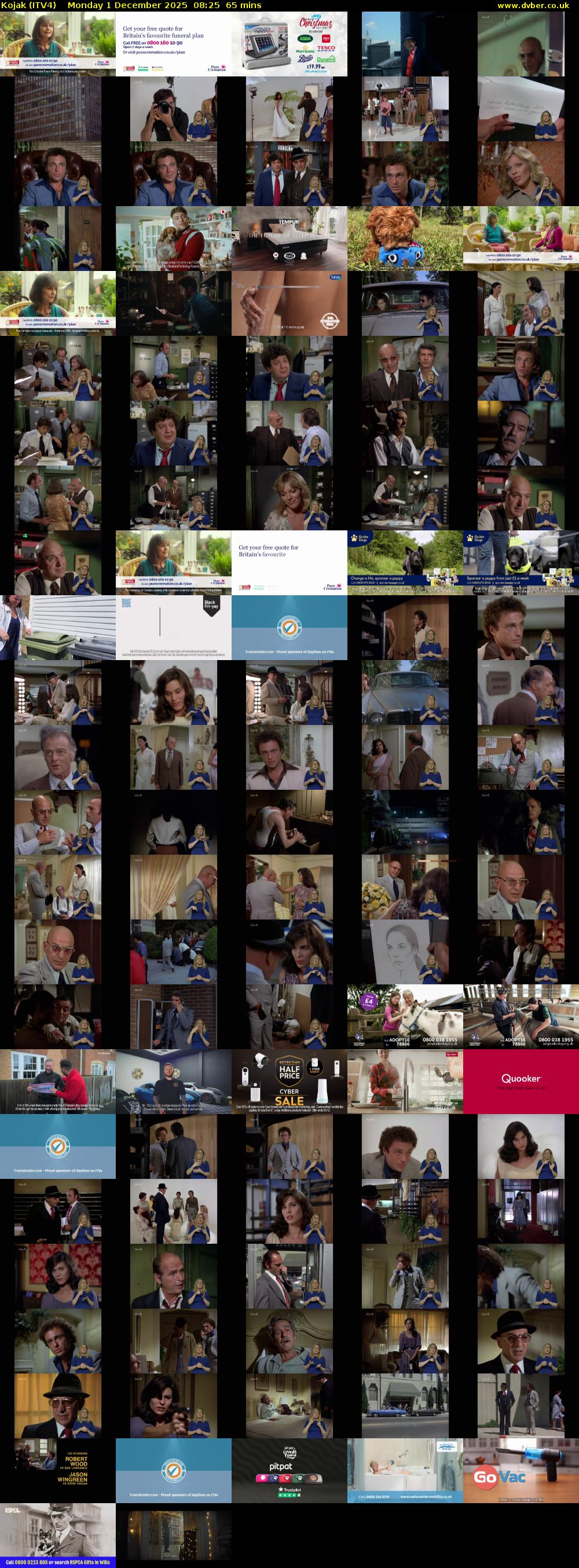 Kojak (ITV4) Monday 1 December 2025 08:25 - 09:30