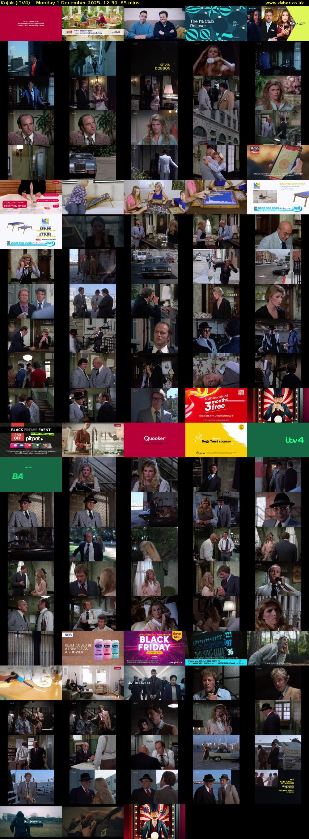 Kojak (ITV4) Monday 1 December 2025 12:30 - 13:35