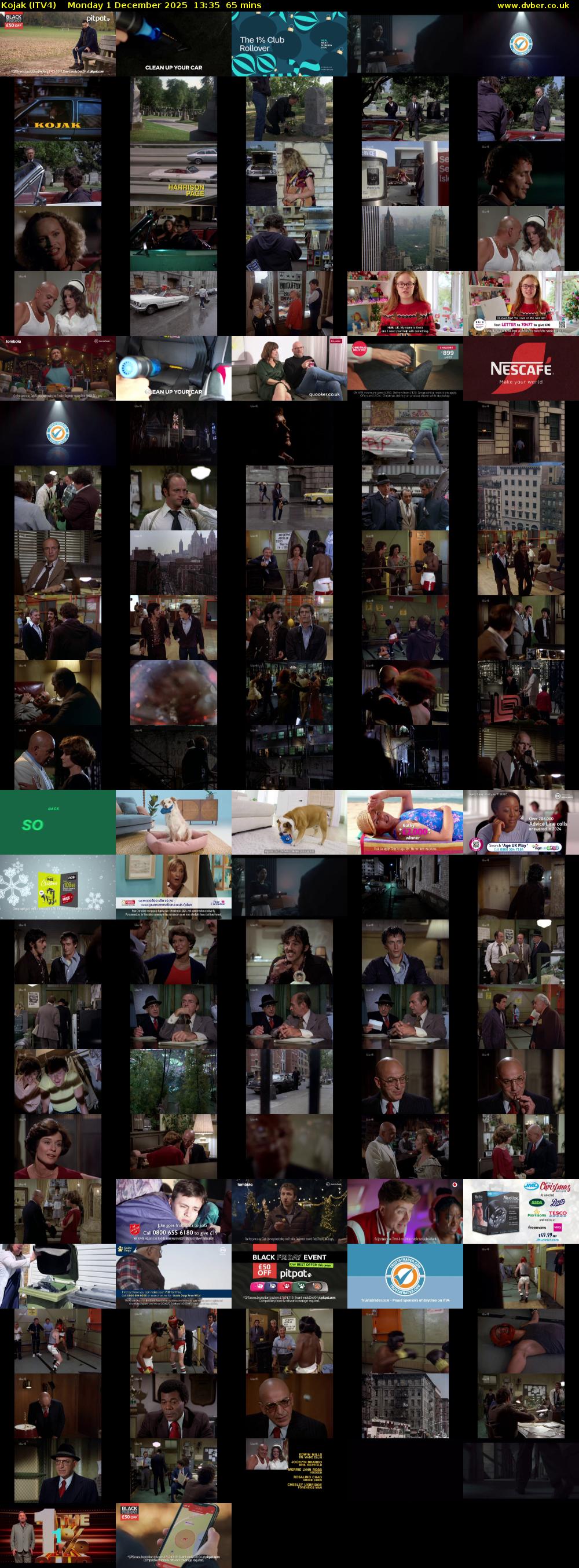 Kojak (ITV4) Monday 1 December 2025 13:35 - 14:40
