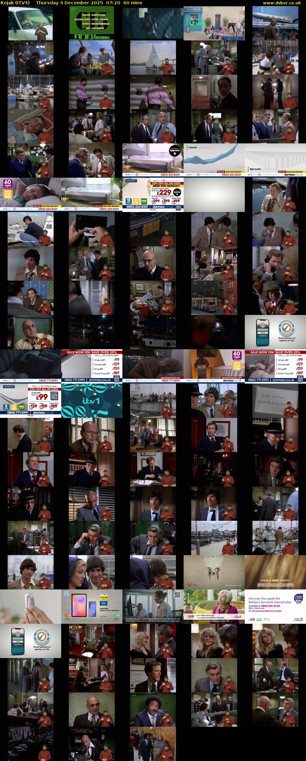 Kojak (ITV4) Thursday 4 December 2025 07:20 - 08:20