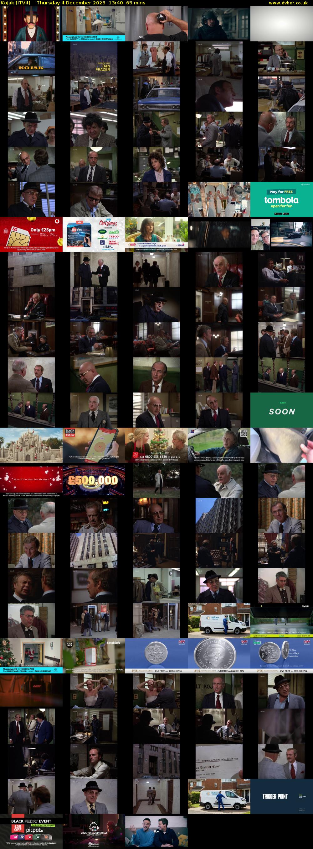 Kojak (ITV4) Thursday 4 December 2025 13:40 - 14:45