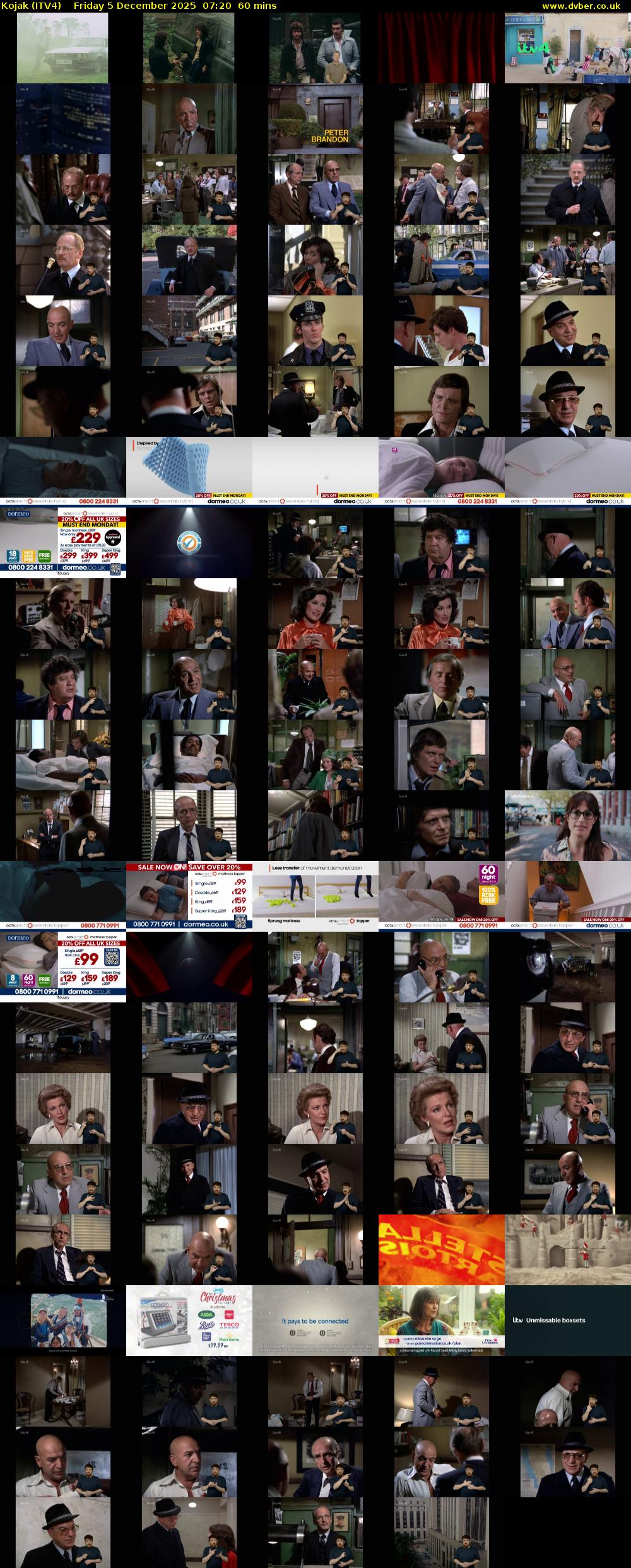 Kojak (ITV4) Friday 5 December 2025 07:20 - 08:20