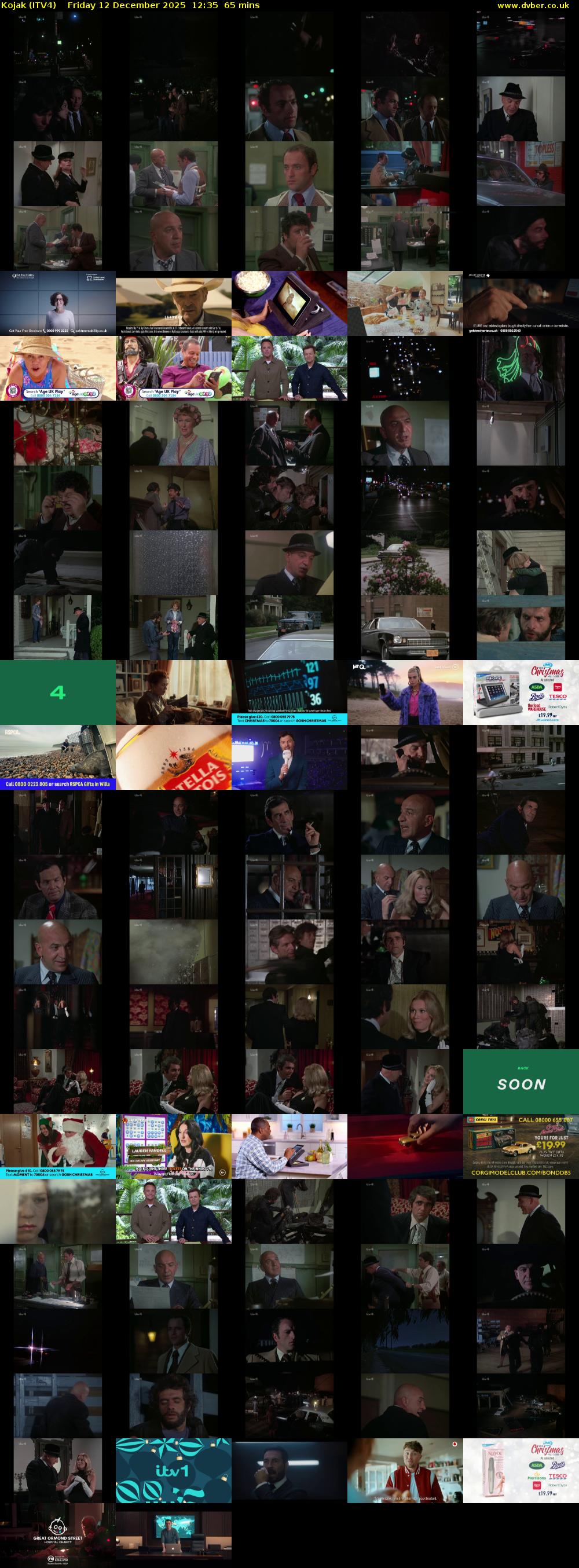 Kojak (ITV4) Friday 12 December 2025 12:35 - 13:40