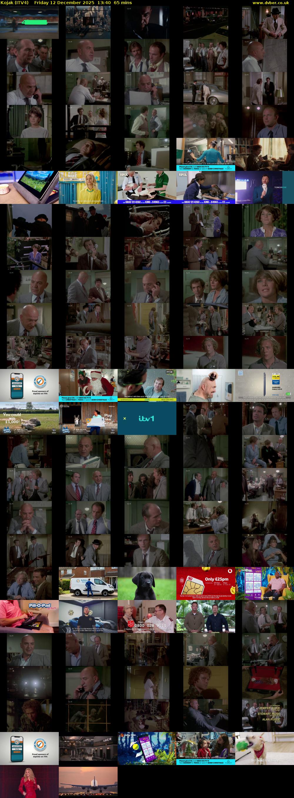 Kojak (ITV4) Friday 12 December 2025 13:40 - 14:45