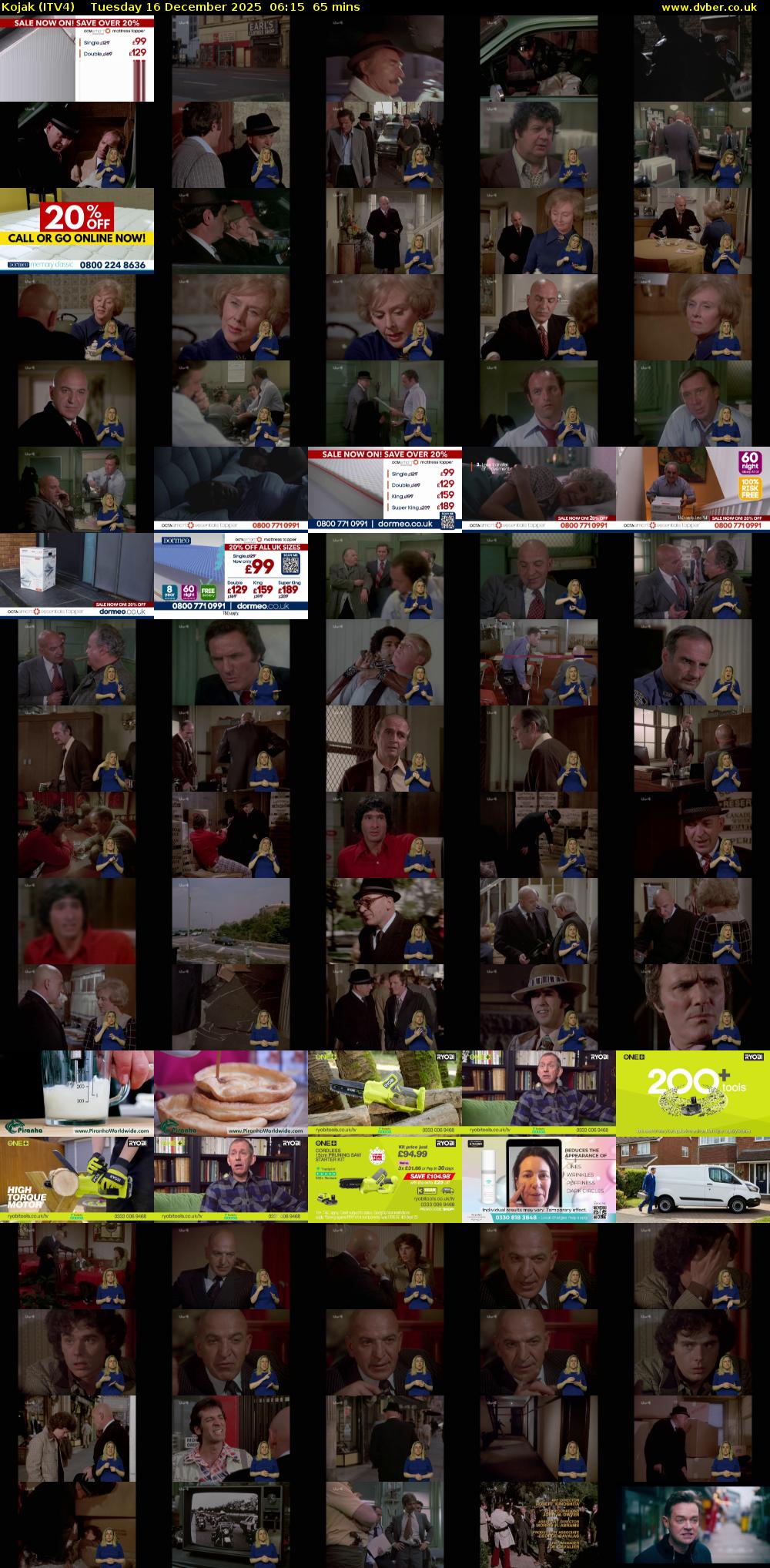 Kojak (ITV4) Tuesday 16 December 2025 06:15 - 07:20