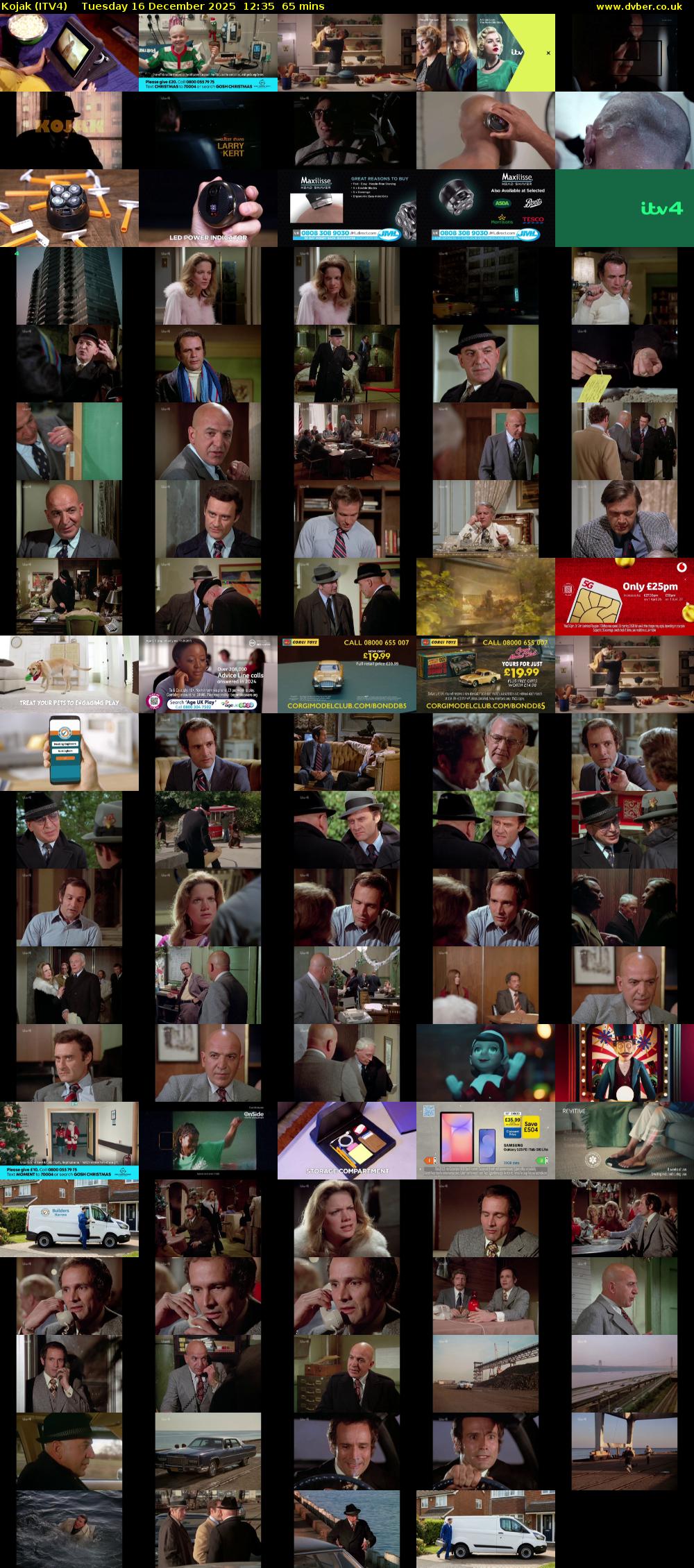 Kojak (ITV4) Tuesday 16 December 2025 12:35 - 13:40