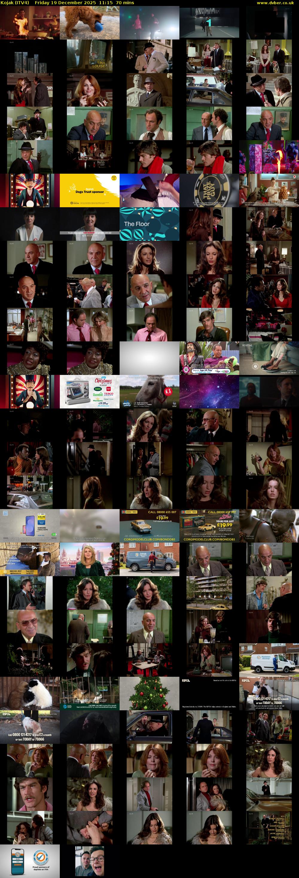 Kojak (ITV4) Friday 19 December 2025 11:15 - 12:25