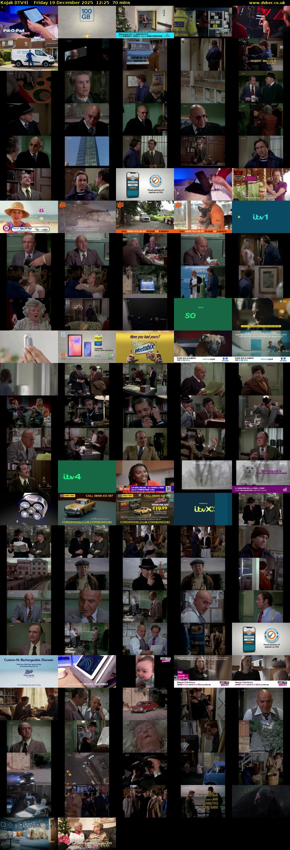 Kojak (ITV4) Friday 19 December 2025 12:25 - 13:35