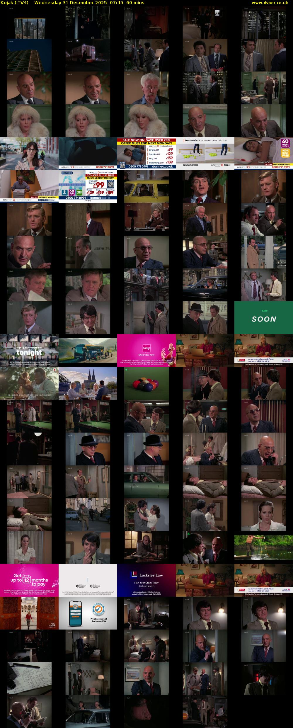 Kojak (ITV4) Wednesday 31 December 2025 07:45 - 08:45