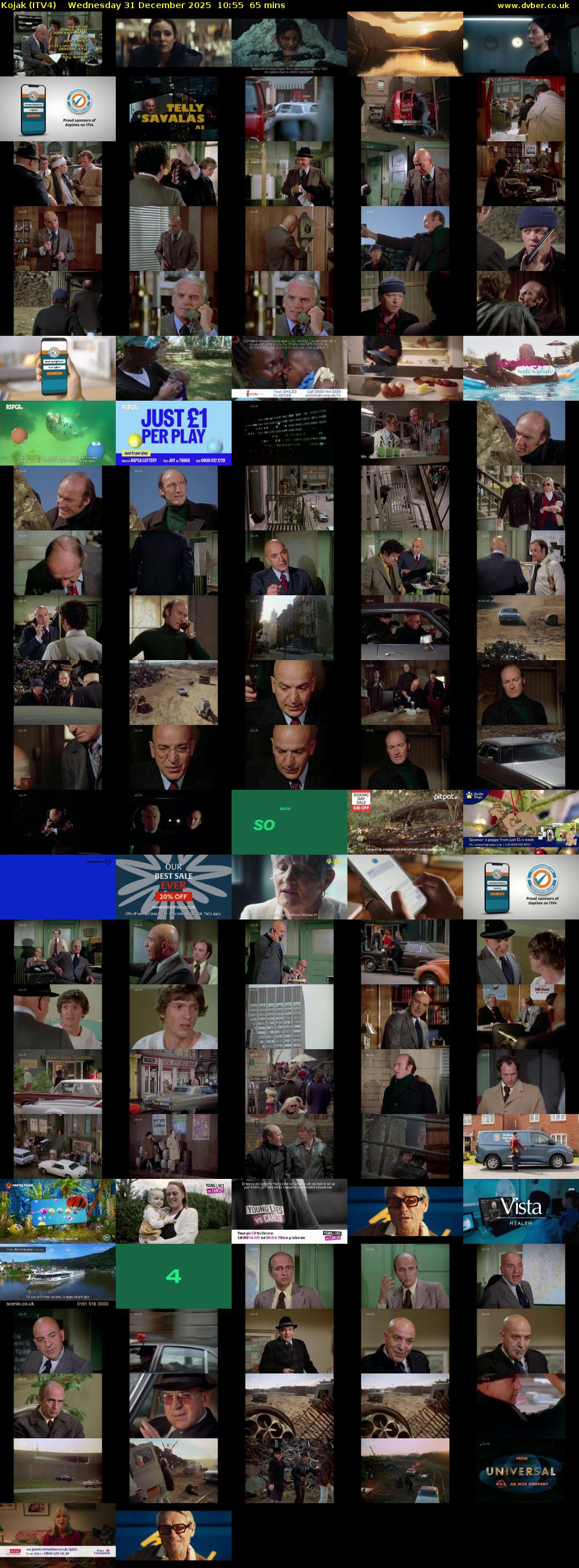 Kojak (ITV4) Wednesday 31 December 2025 10:55 - 12:00