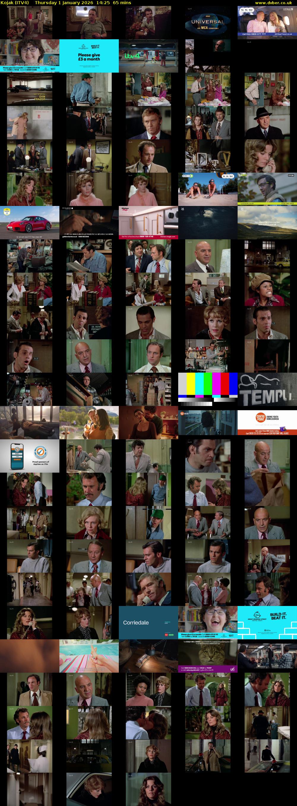 Kojak (ITV4) Thursday 1 January 2026 14:25 - 15:30