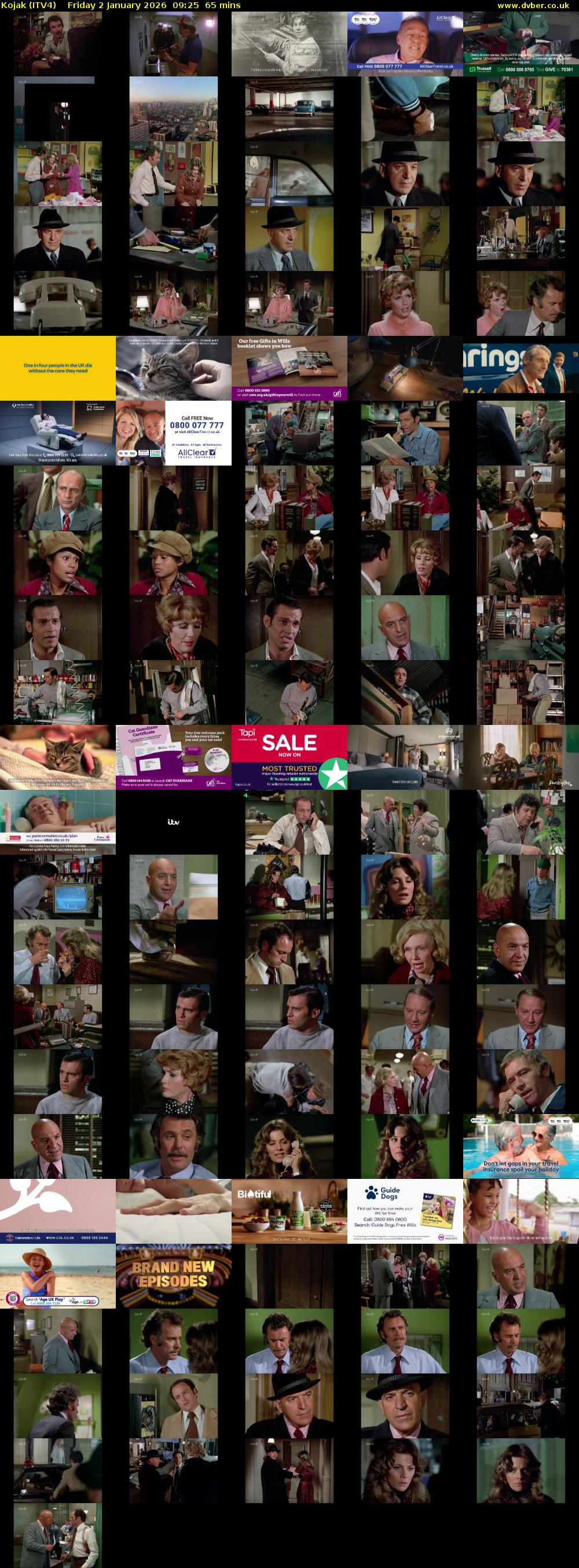 Kojak (ITV4) Friday 2 January 2026 09:25 - 10:30