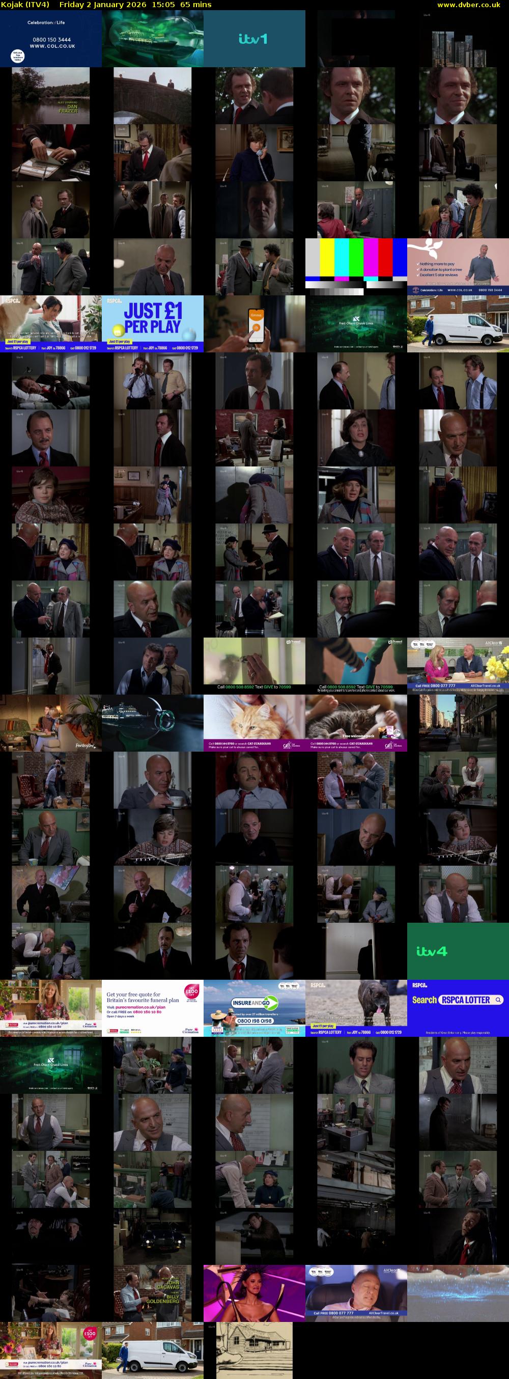 Kojak (ITV4) Friday 2 January 2026 15:05 - 16:10