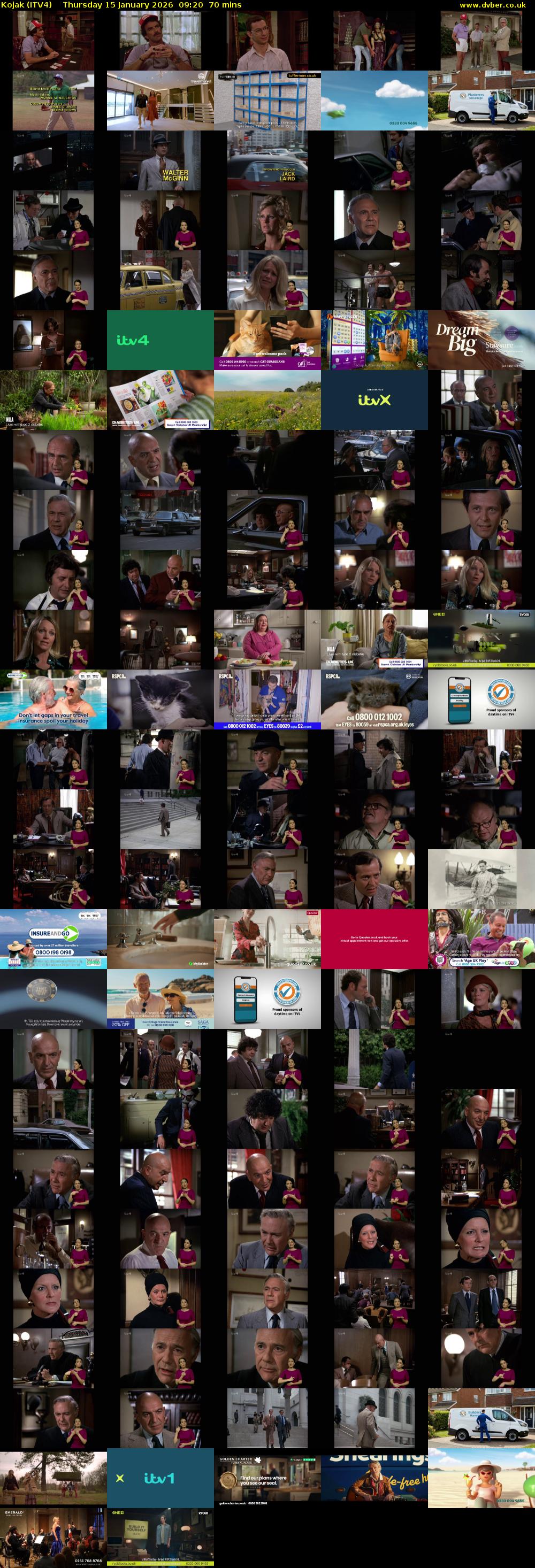 Kojak (ITV4) Thursday 15 January 2026 09:20 - 10:30