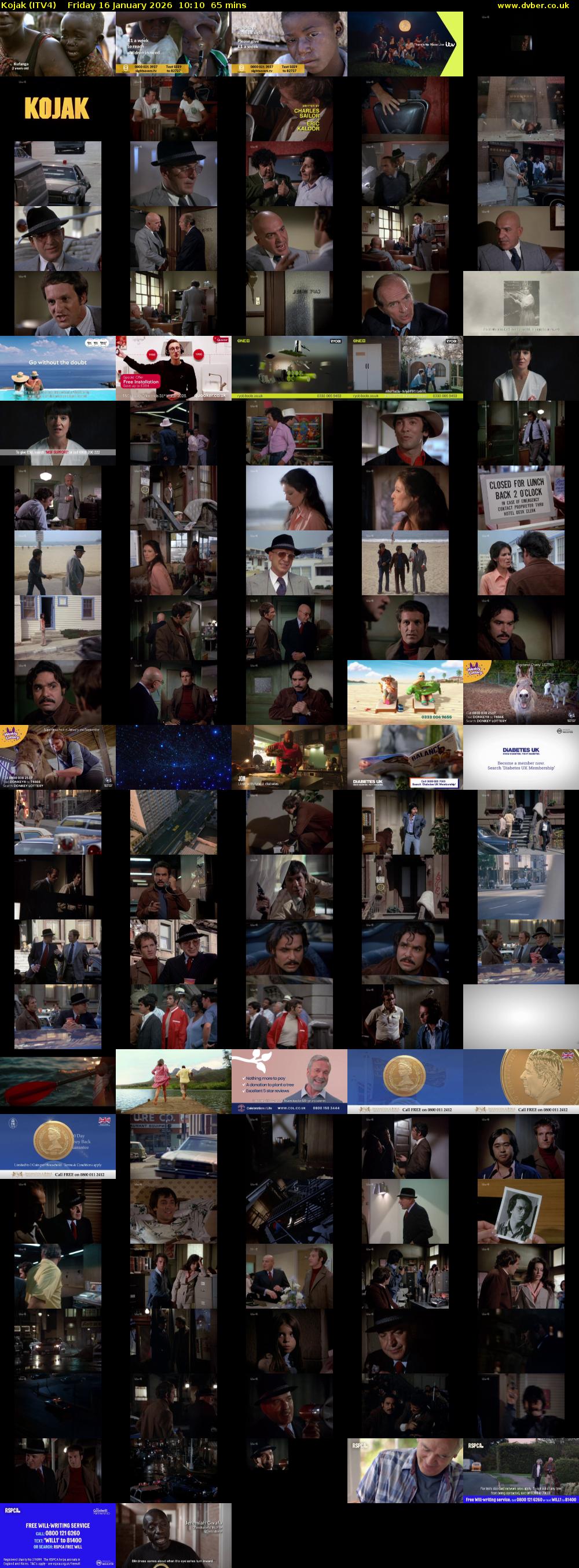 Kojak (ITV4) Friday 16 January 2026 10:10 - 11:15