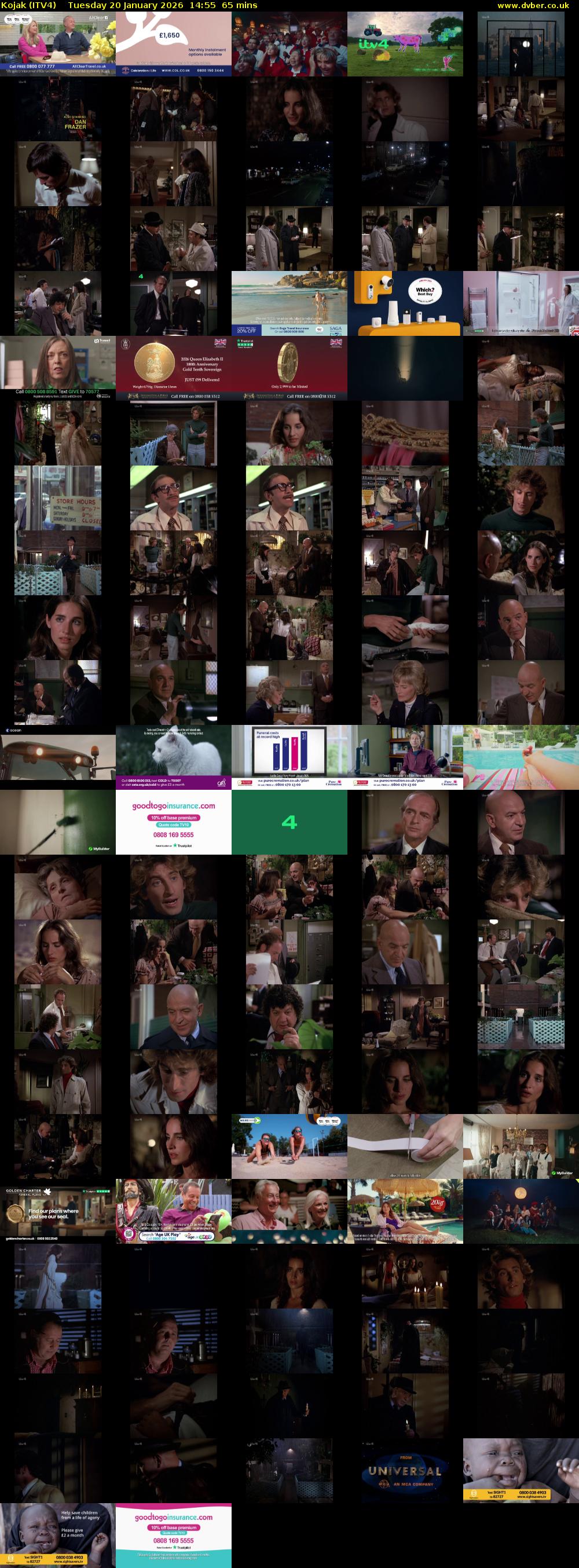 Kojak (ITV4) Tuesday 20 January 2026 14:55 - 16:00