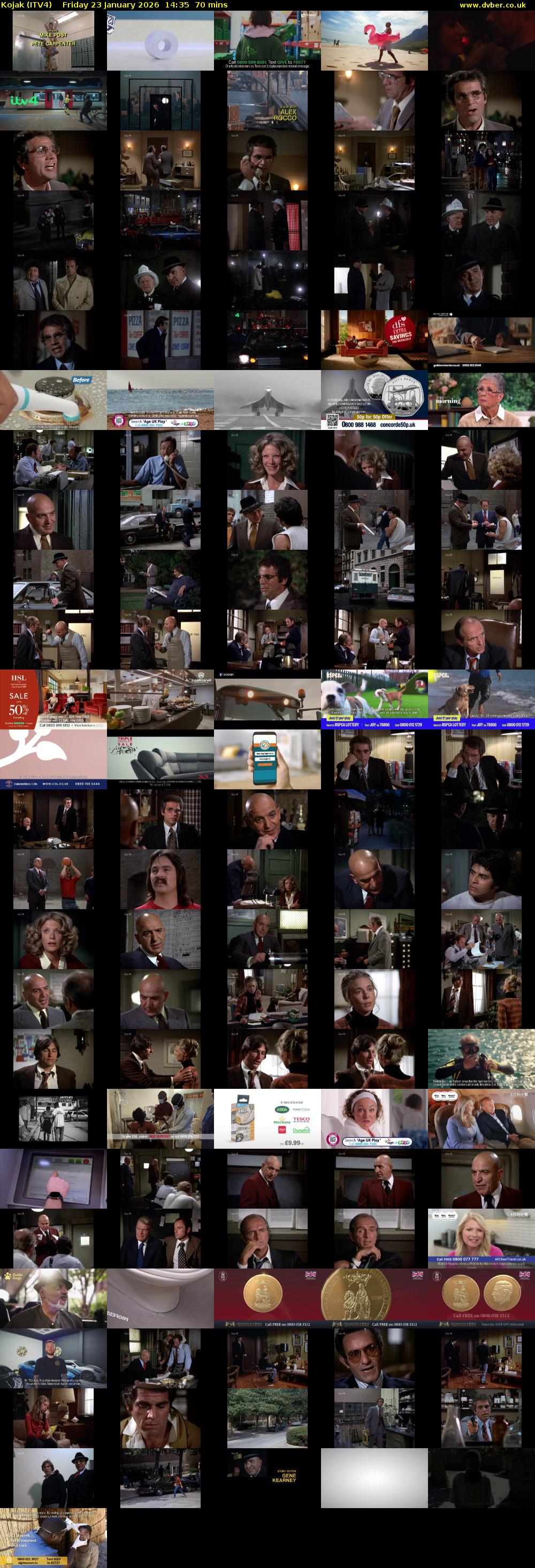 Kojak (ITV4) Friday 23 January 2026 14:35 - 15:45