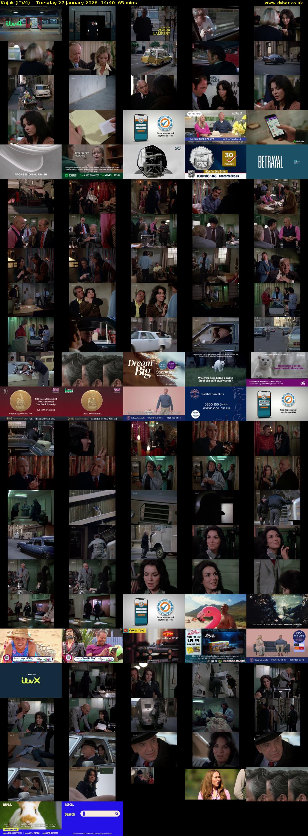 Kojak (ITV4) Tuesday 27 January 2026 14:40 - 15:45