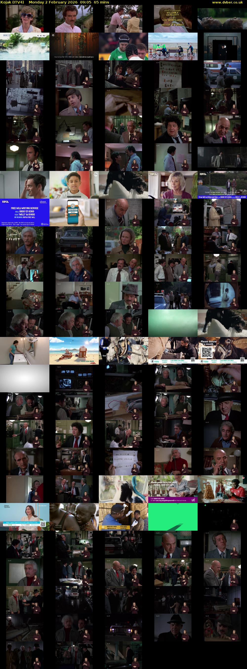 Kojak (ITV4) Monday 2 February 2026 09:05 - 10:10