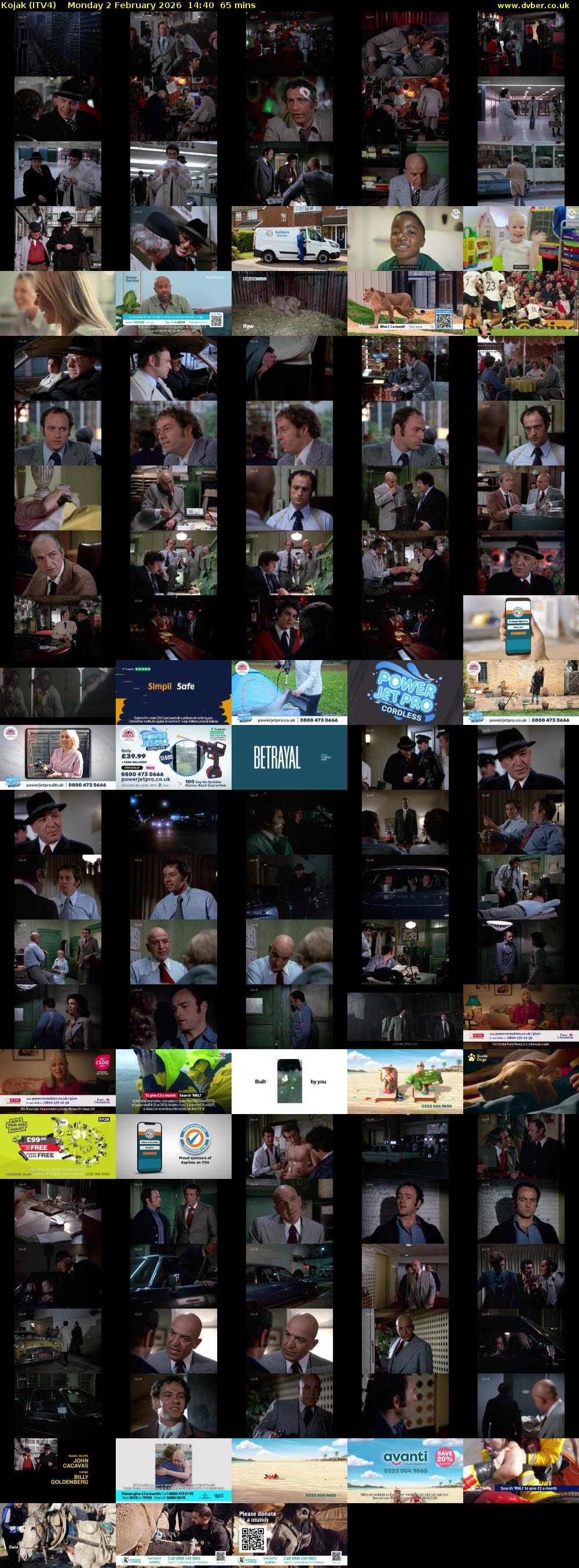 Kojak (ITV4) Monday 2 February 2026 14:40 - 15:45