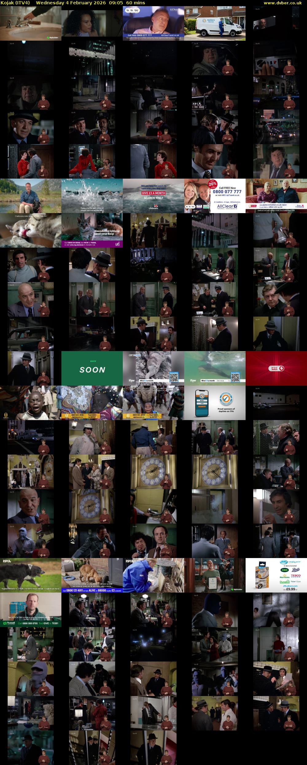 Kojak (ITV4) Wednesday 4 February 2026 09:05 - 10:05