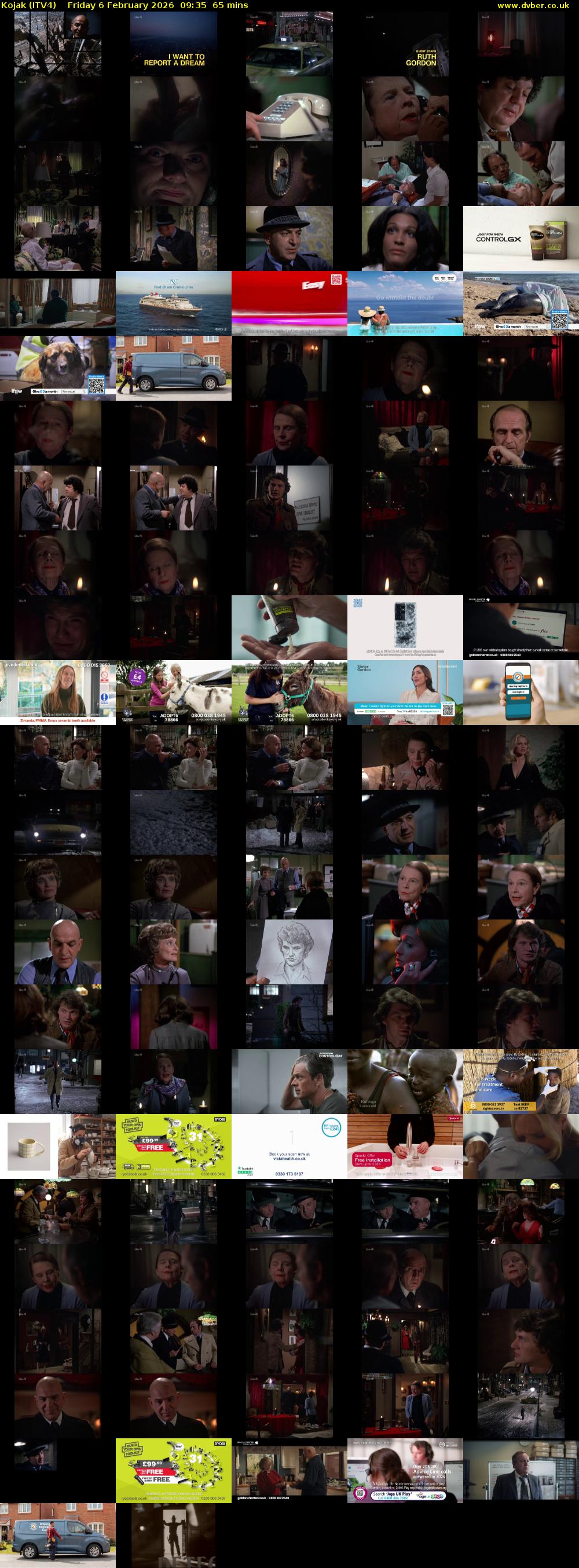 Kojak (ITV4) Friday 6 February 2026 09:35 - 10:40