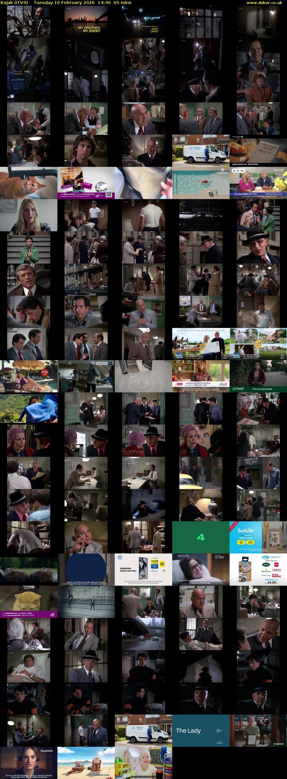 Kojak (ITV4) Tuesday 10 February 2026 14:40 - 15:45