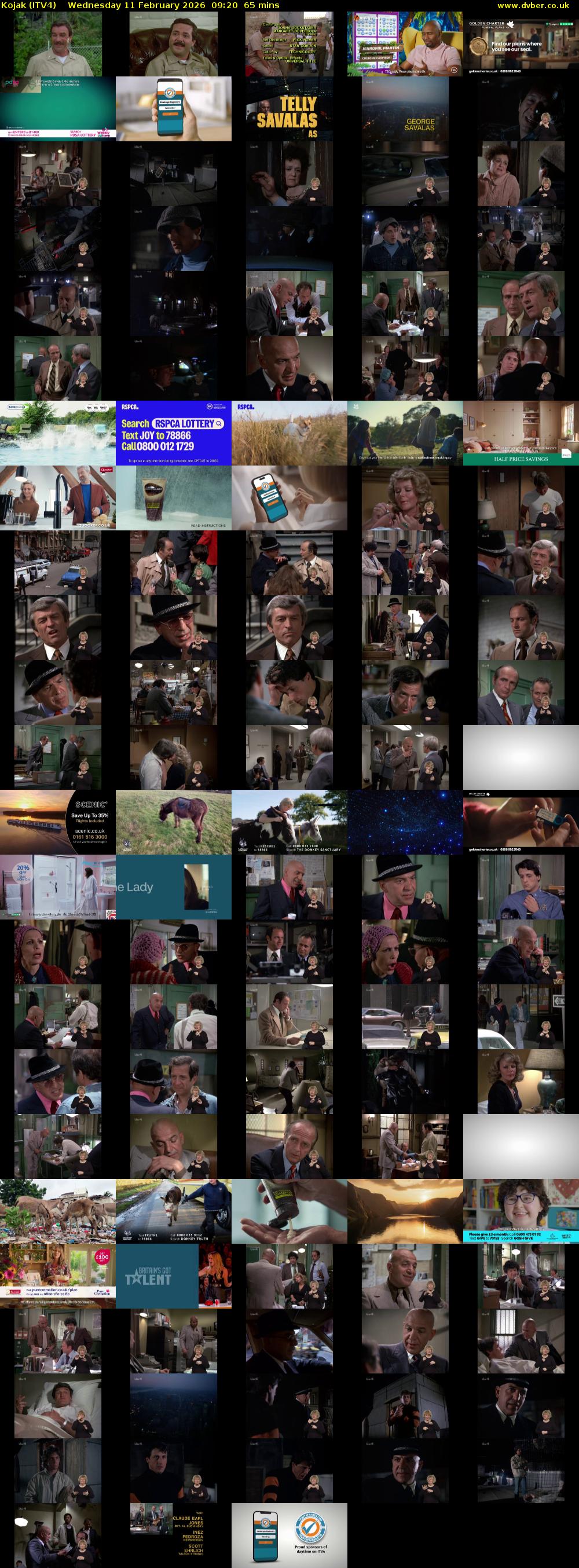 Kojak (ITV4) Wednesday 11 February 2026 09:20 - 10:25