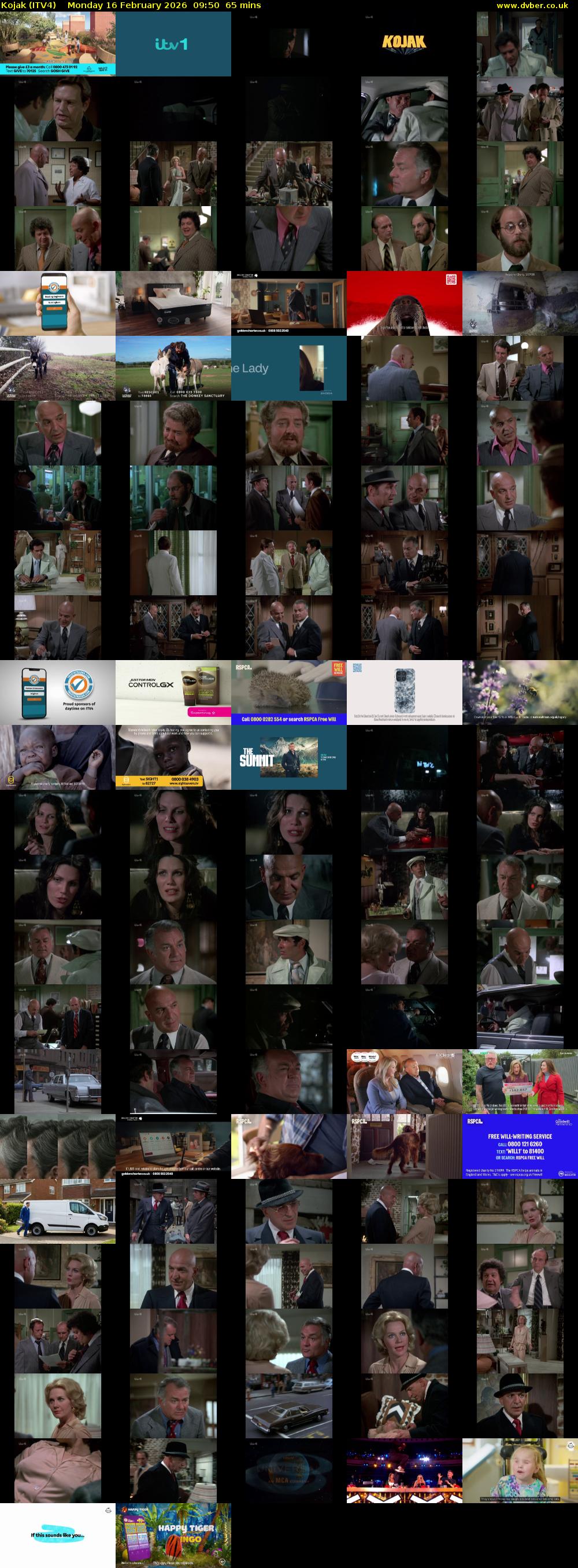 Kojak (ITV4) Monday 16 February 2026 09:50 - 10:55