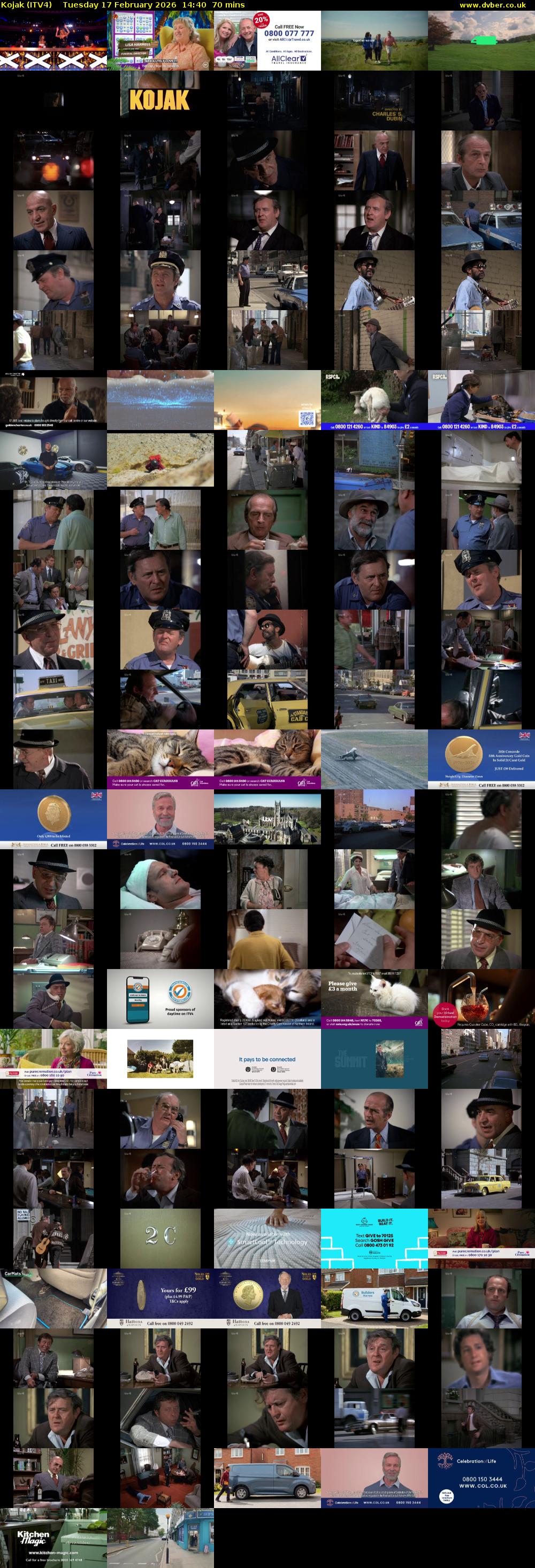 Kojak (ITV4) Tuesday 17 February 2026 14:40 - 15:50