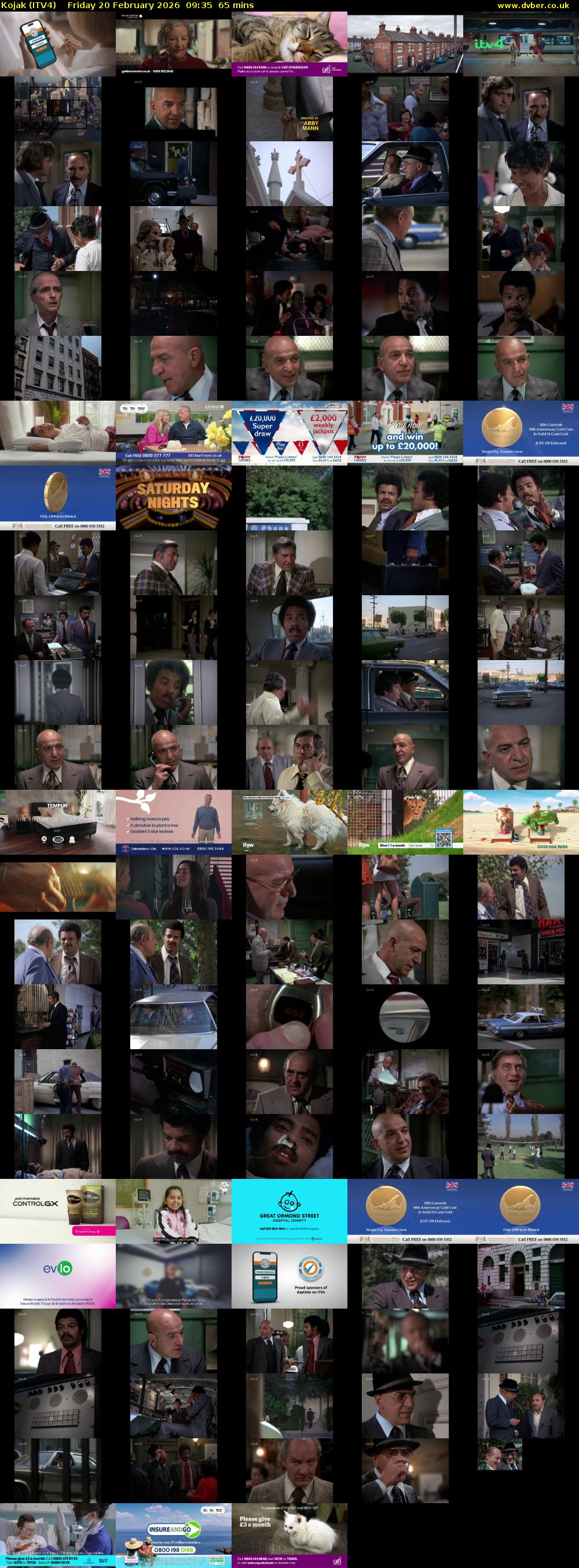 Kojak (ITV4) Friday 20 February 2026 09:35 - 10:40