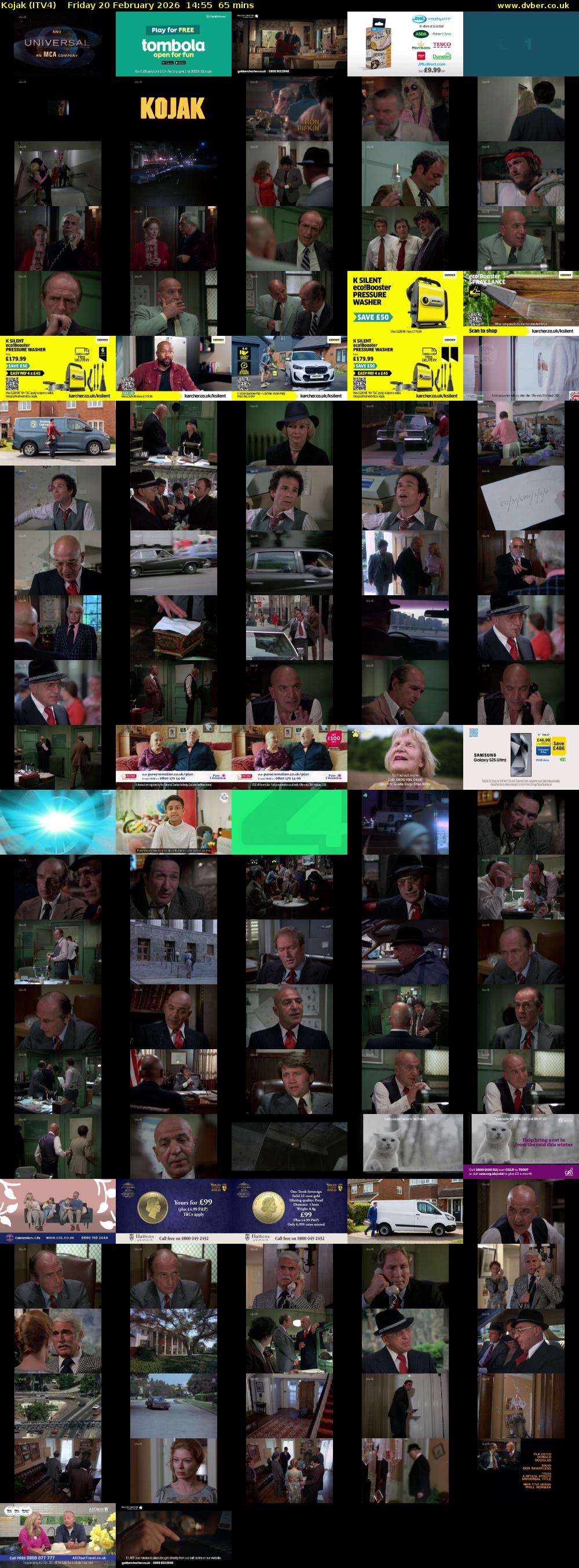 Kojak (ITV4) Friday 20 February 2026 14:55 - 16:00