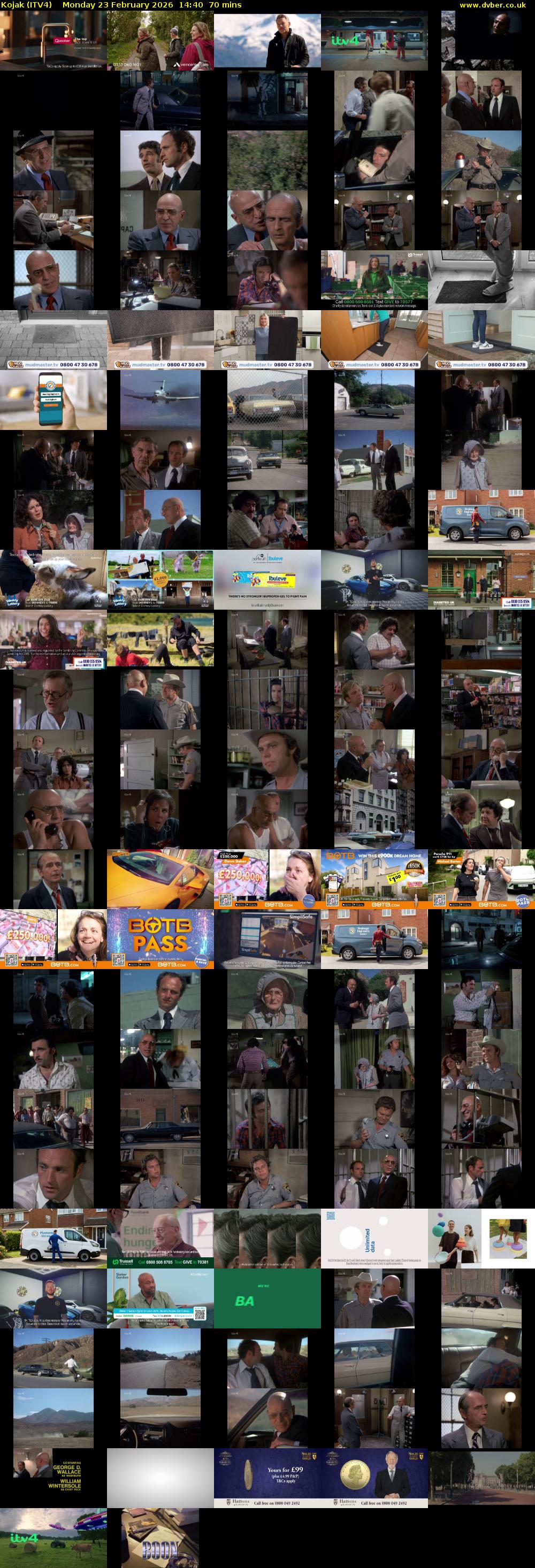 Kojak (ITV4) Monday 23 February 2026 14:40 - 15:50