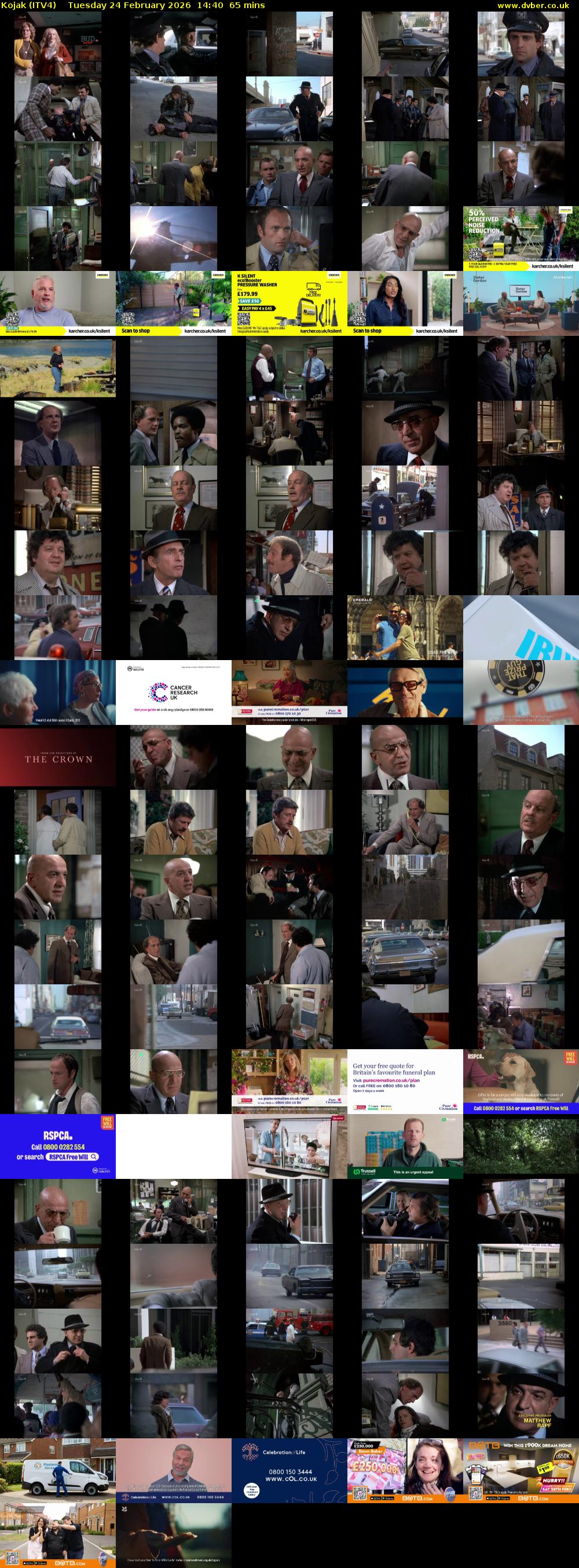 Kojak (ITV4) Tuesday 24 February 2026 14:40 - 15:45