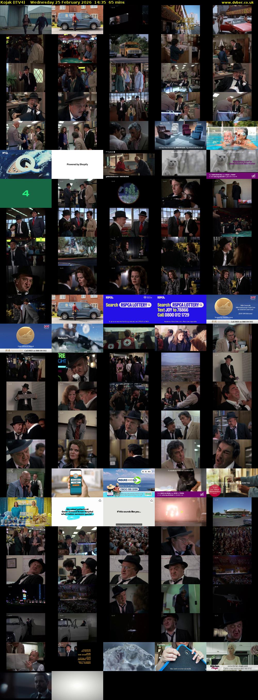 Kojak (ITV4) Wednesday 25 February 2026 14:35 - 15:40