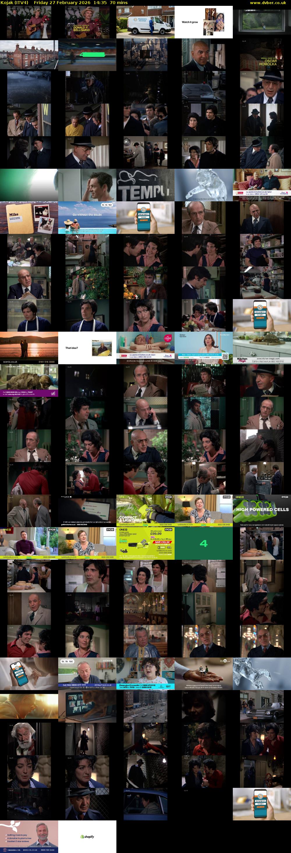 Kojak (ITV4) Friday 27 February 2026 14:35 - 15:45