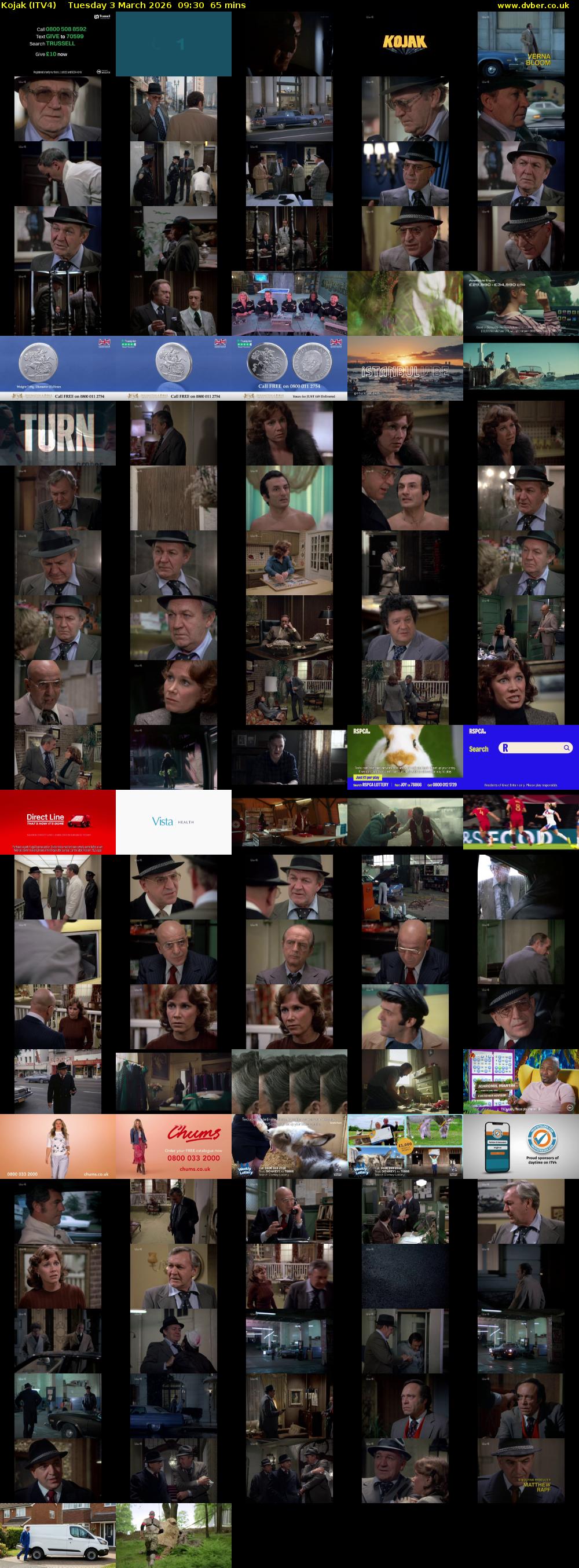 Kojak (ITV4) Tuesday 3 March 2026 09:30 - 10:35