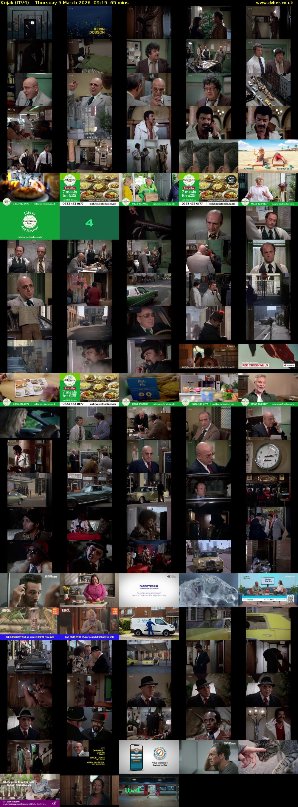Kojak (ITV4) Thursday 5 March 2026 09:15 - 10:20